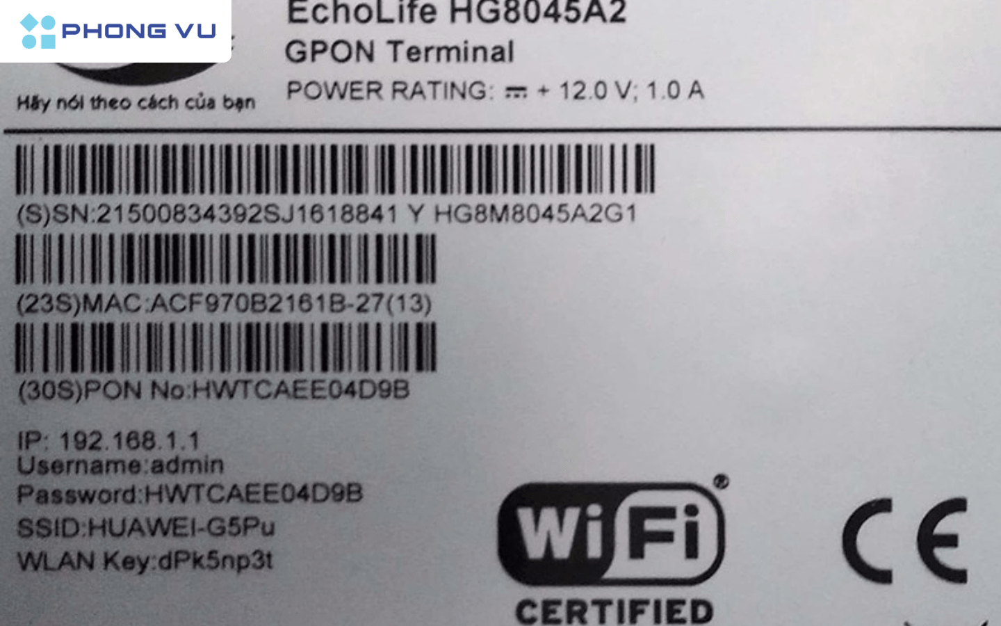 使用貼在 WiFi 數據機下方的密碼