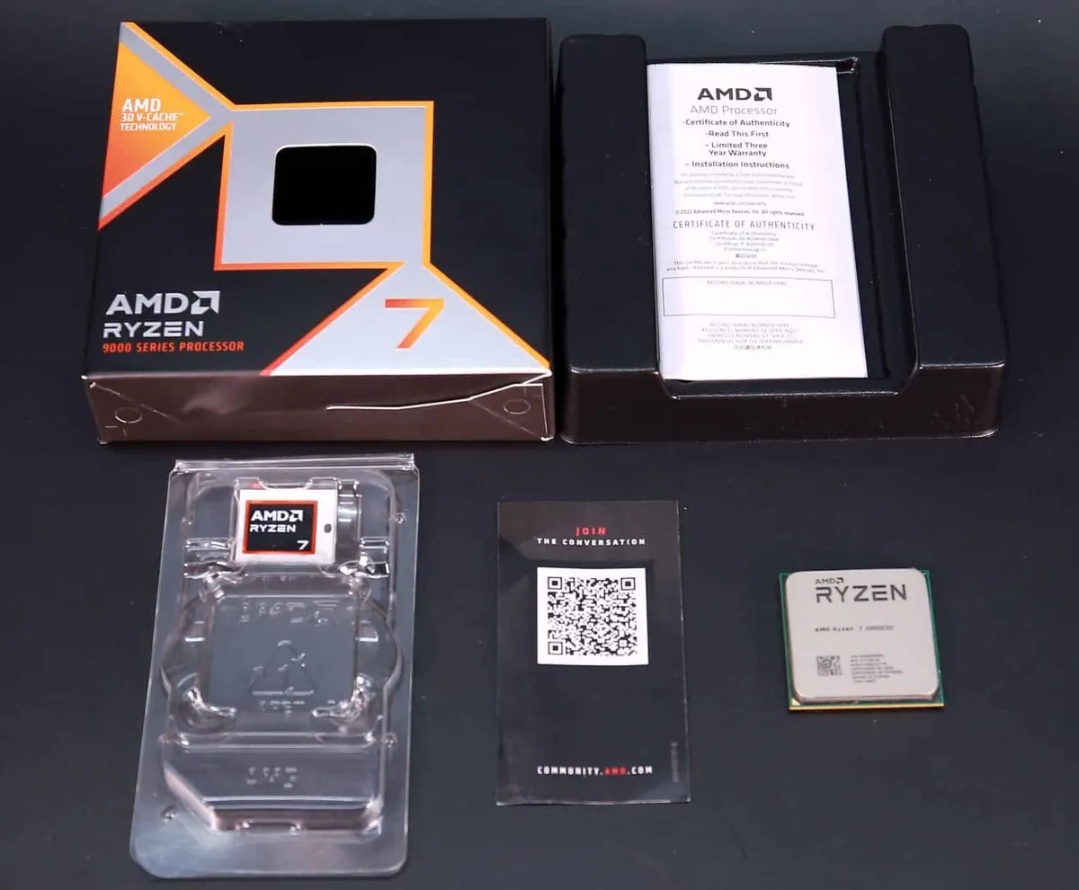 在電子商務地板上購買Ryzen 7 9800x3d芯片，用戶對收到的內容感到震驚 - 照片3。